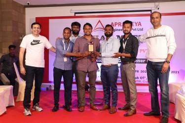 Service Team with Trophy